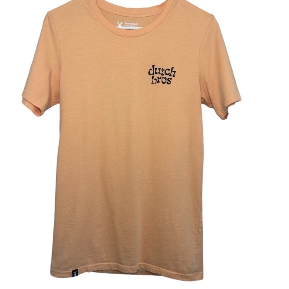 ✌️Dutch Bros Cotton Tshirt XL Peach Coffee